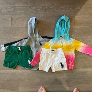 Bundle Ralph Lauren Kids Hoodie and Shorts Sets